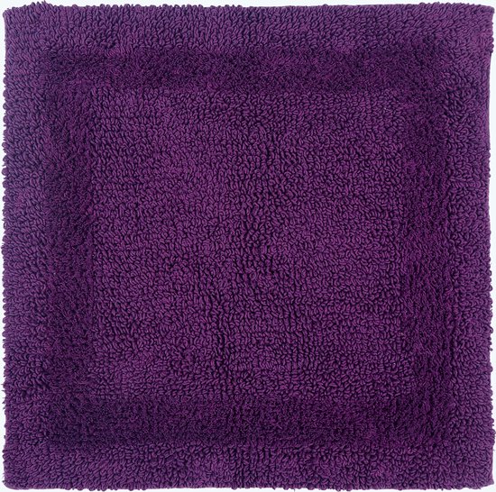 Homescapes douchemat paars 50x50 cm gemaakt van 100% katoen