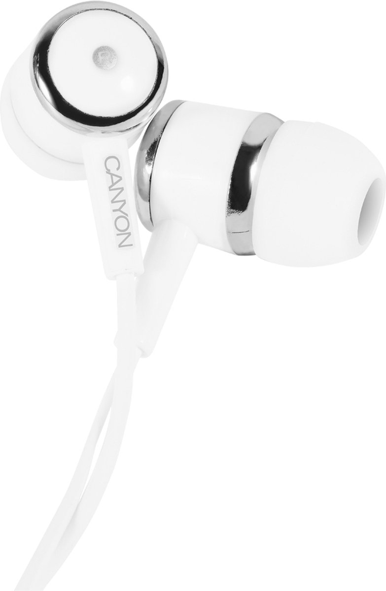 Canyon CNE-CEPM01 in-ear oortjes stereo earphones- wit