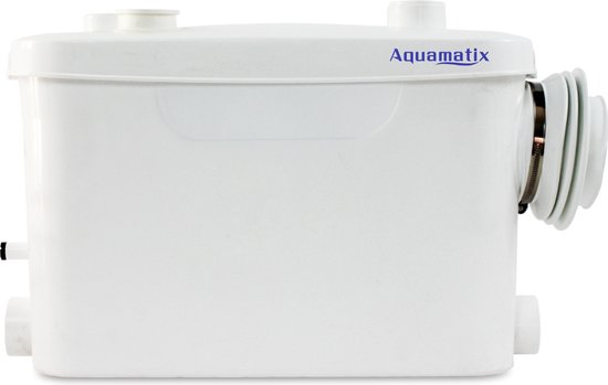 Foto: Aquamatix hefsysteem 400w broyeur hefinstallatie sanitair afvalwaterpomp 100 l min 3 inlaten voor wandhangende toiletten 6 5 m verticale transportafstand met koolstoffilter