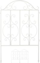 tuinhek - set van 3 - elk 98 x 63,5 cm - metaal - wit