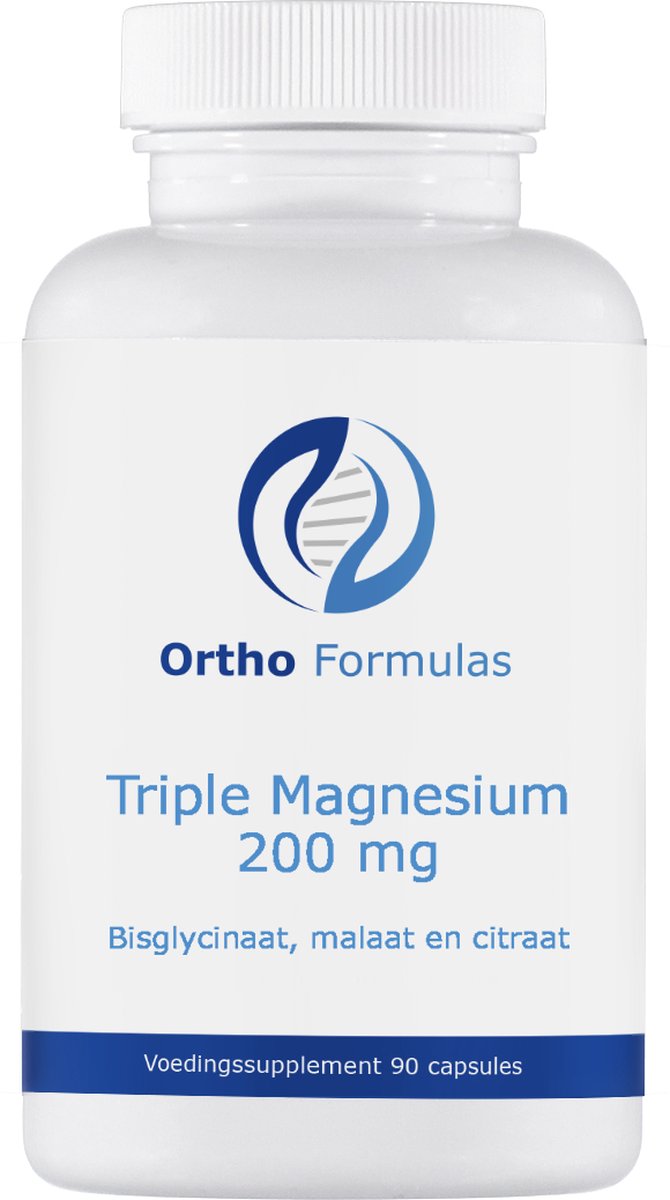 Goedkoopste Triple Magnesium 200 mg – Citraat, Malaat, Bisglycinaat – 90 Vegan Tabletten – Voor Spieren, Energie, Zenuwstelsel en Hormonen