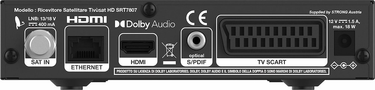 Strong SRT 7807 Kabel Full HD Zwart