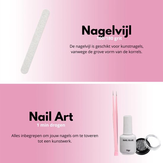 SHATY® Glue Nails Nail Art Set - Ongles à presser - Ongles artificiels - Faux Faux ongles - 240 Ongles en 24 couleurs - Lime à Limes à ongles grain 100/100, sélecteur et poussoir Diamond et Colle à ongles 10gr - Manuel (NL et ENG)