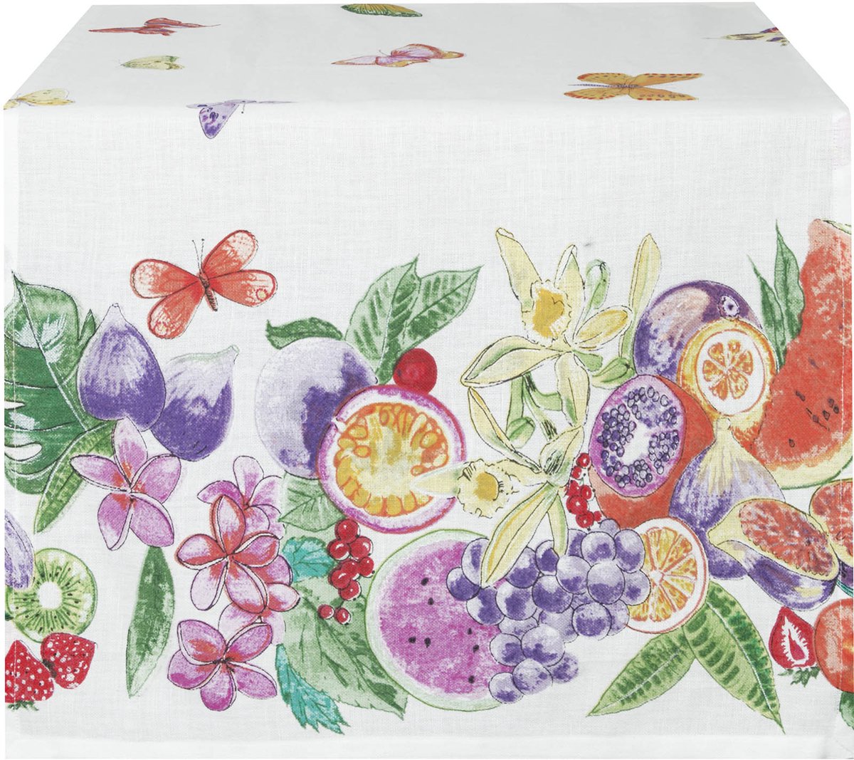 Tafelloper Audace - 160 x 50 cm - linnenmix - Tafelloper met fruit