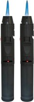 Pen Torch Black Turbo - 2 pièces - Briquet feux d'artifice - Briquets - Briquet à gaz - Briquet tempête - Brûleur à gaz - Briquet barbecue - Briquet bougie - Briquet à gaz rechargeable - Briquet crème brûlée
