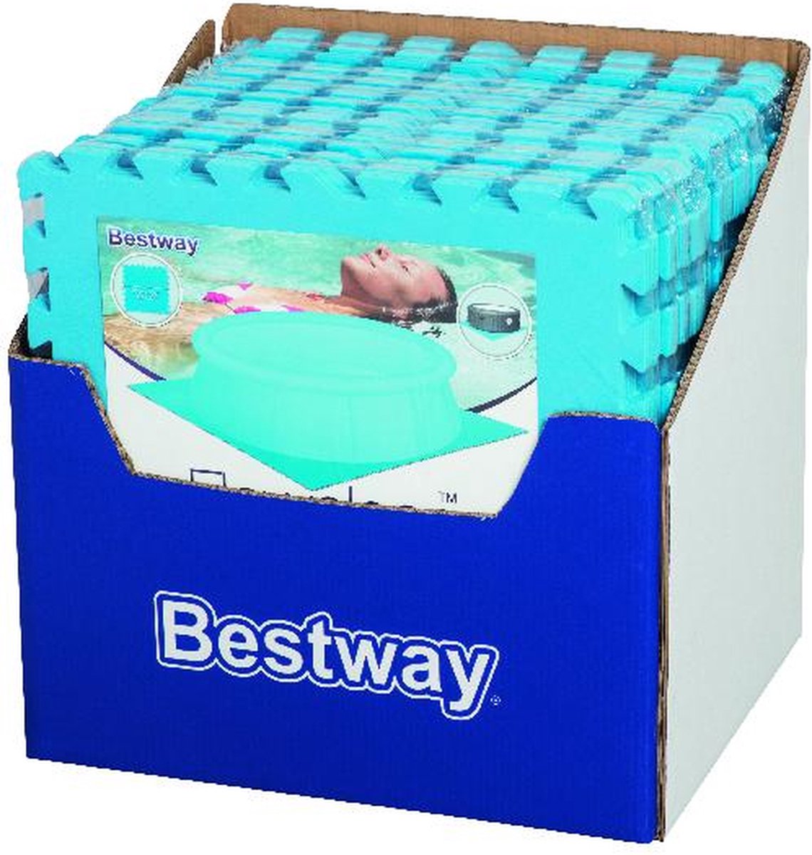 Bestway Protection de sol pour piscine 50x50cm 4mm d'épaisseur