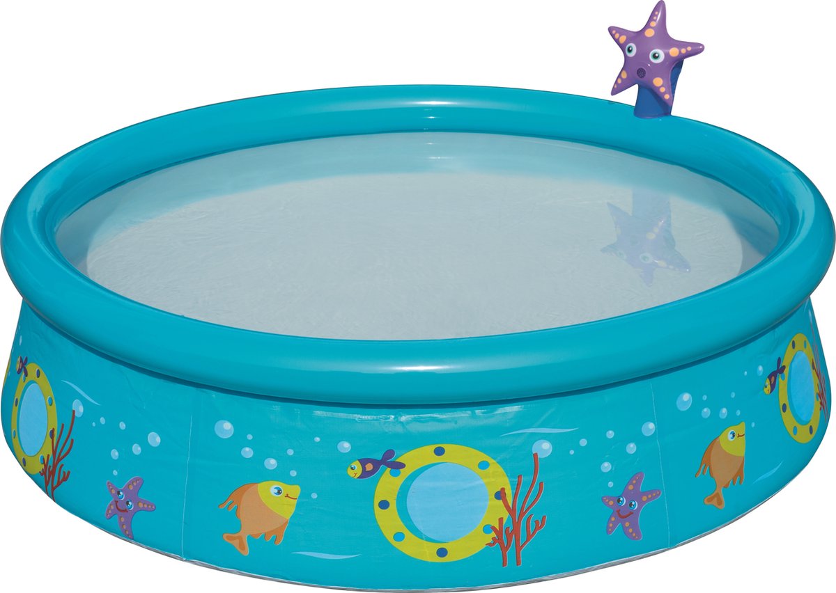 Zwembad Kinderzwembad Opblaasbare Bestway- - Afmeting: 152x38 cm - Donkerblauw - My First - Met sproeifunctie