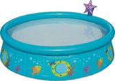 Zwembad Kinderzwembad Opblaasbare Bestway- - Afmeting: 152x38 cm - Donkerblauw - My First - Met sproeifunctie