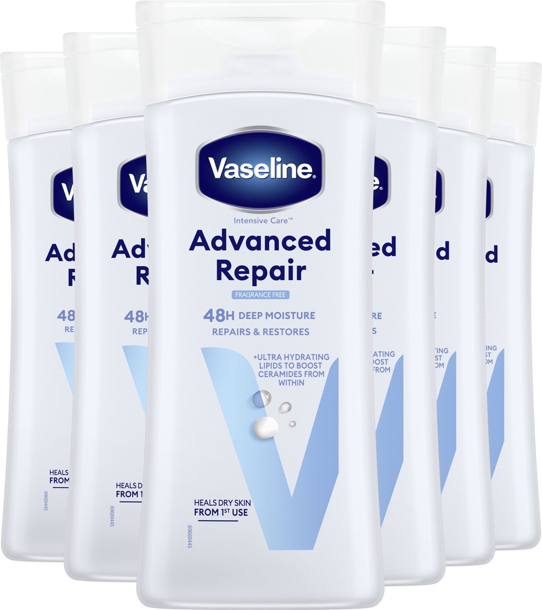 Bol.com Vaseline - Intensive Care Bodylotion - Advanced Repair - 6 x 200 ml aanbieding
