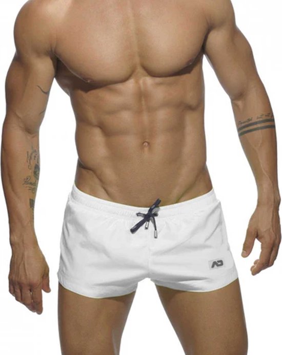 Strakke Short Zwembroek Premium Wit Korte Elegante Uitstraling