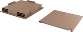 Pannen Onderzetters | Groot | Industrieel | Hittebestendig | Metaal | Vierkant | 4-Pack |Champagne - Clay