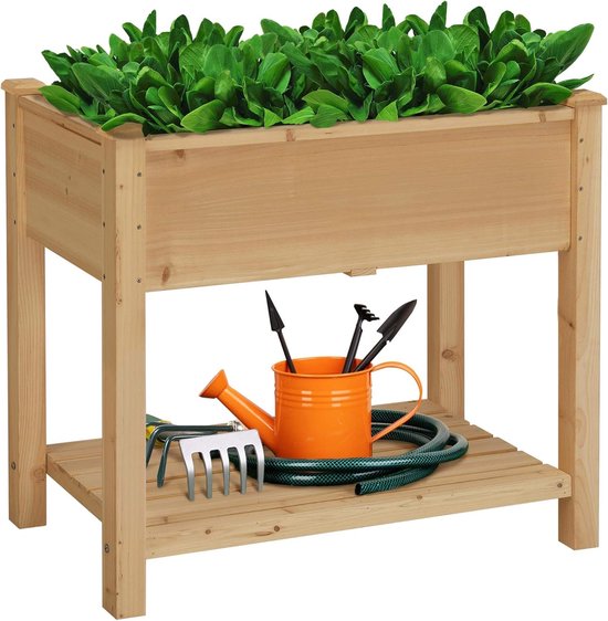 Kweekkas Op Poten, 84 X 77 Cm, Verhoogd Bed Met Deksel Voor Broeikas Kweekhulp Plantenbak Afdekhoes