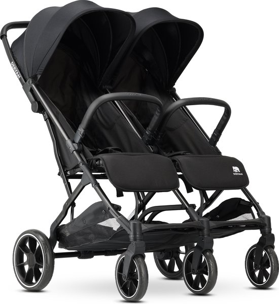 Foto: Deryan luxe rolo x2 xl dubbele buggy duo buggy zwart