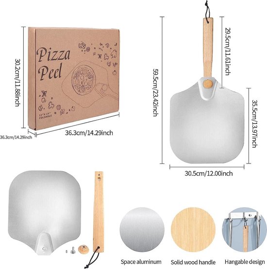 Navaris pizzasteen voor oven XL - Pizzabakplaat van natuursteen voor in de oven of op barbecue - Inclusief receptenboek - Diameter 30,5 cm