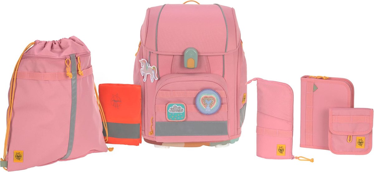 Lässig Schooltas School Set Boxy Unique Rose Roze