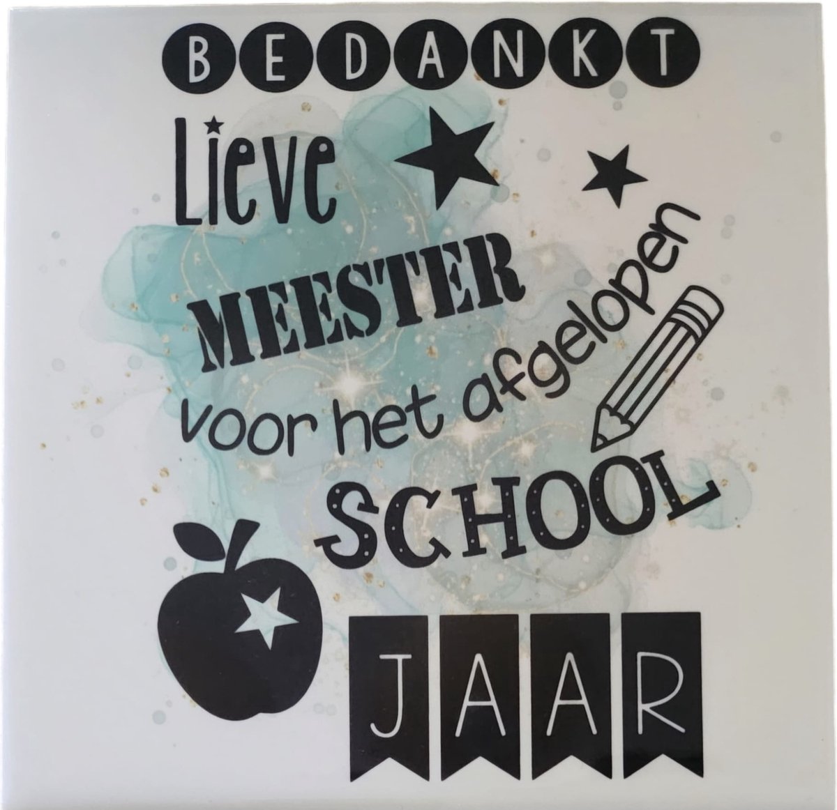 Tegeltje ''bedankt meester'' Afscheidscadeau meester - Bedankt meester