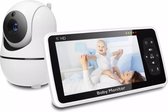 Bol.com Babyfoon - Temperatuursensor - Nightlight - Afstandsbediening - Muziek - 5 Inch - Scherm - Video - Babyfoon Met Camera E... aanbieding