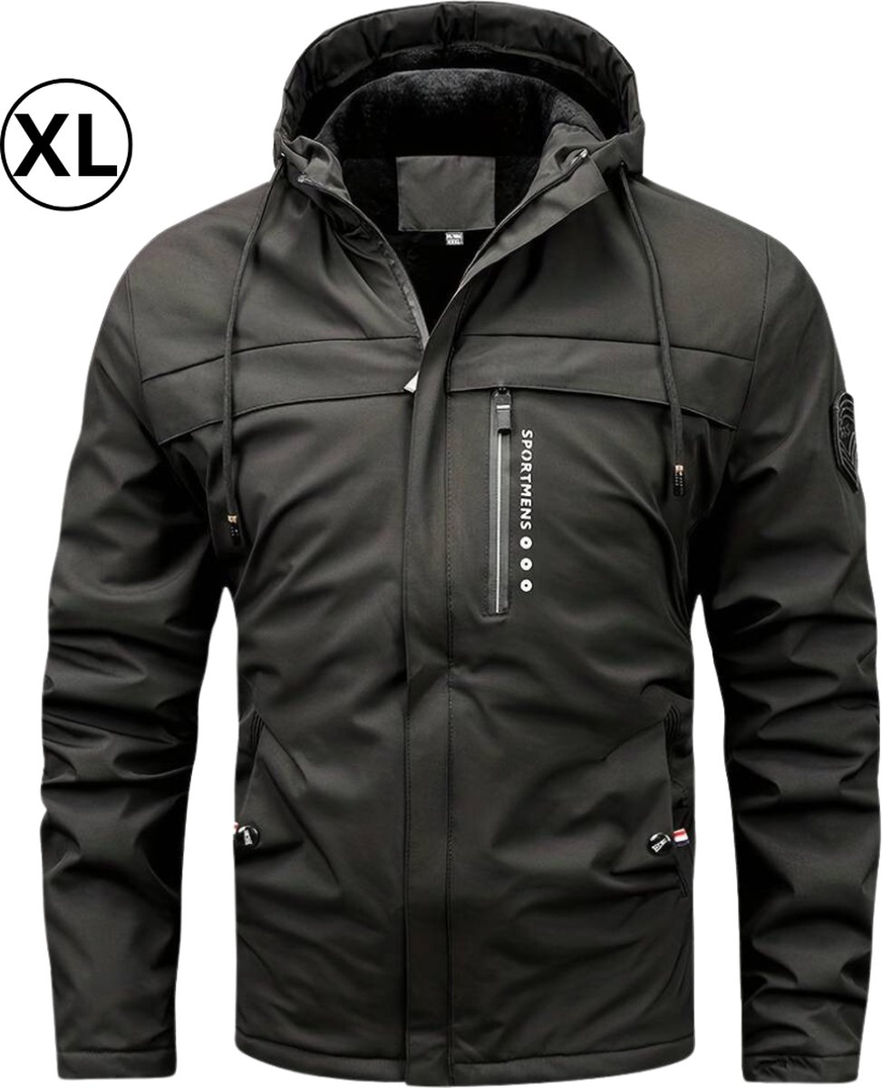 Nivard Parka Heren Winterjas Heren Winter Jas Volwassen Zwart