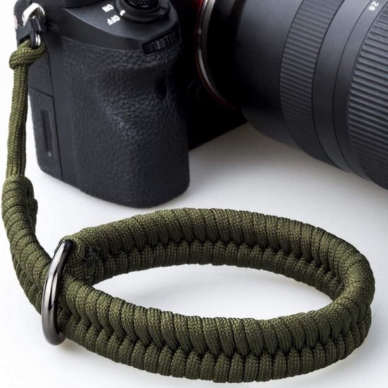 VOVMOEYA Camera Polsband Cameradraagriem,Handriem van de Camera,Polsband voor Camera voor Canon Fujifilm Sony Nikon Leica Olympus camera draagband camera riem - Zwart