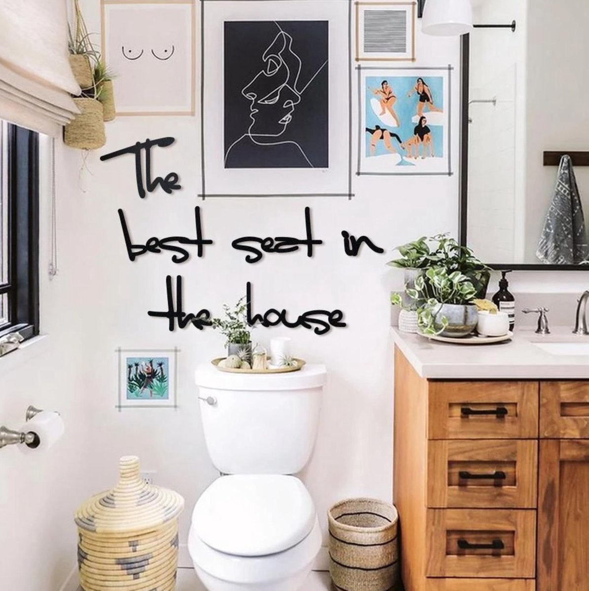 Bol Com Muurteksten The Best Seat In The House Metal Wall Quote By Hoagard 6 Stuks