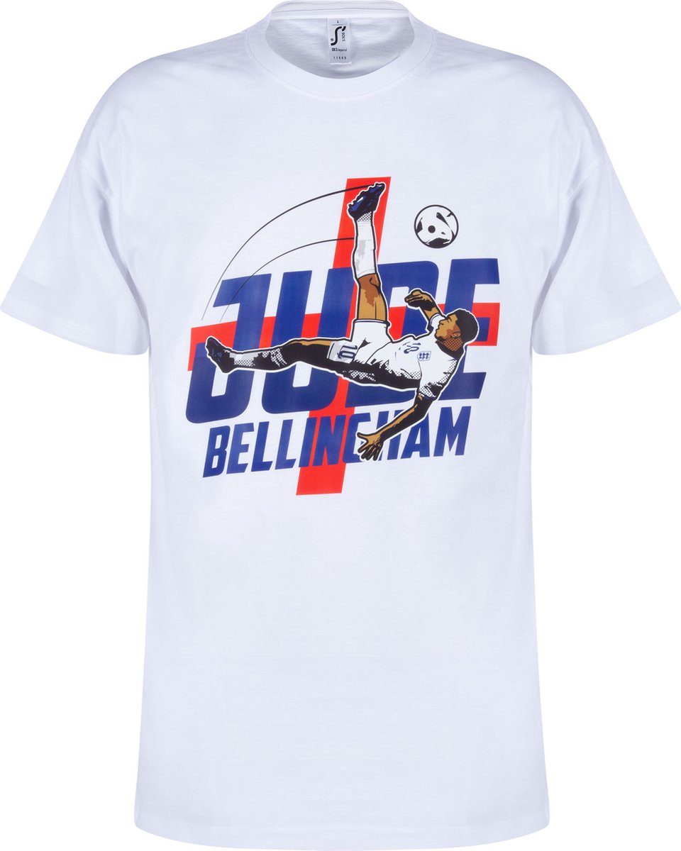 Bellingham Engeland Bicycle Kick T-Shirt - Wit - Kinderen - 128