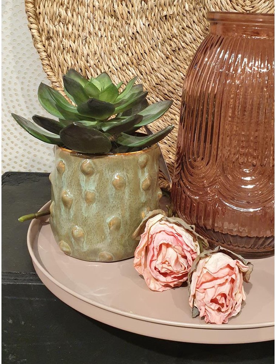 HBX Natural Living Decotak roos 45cm rood