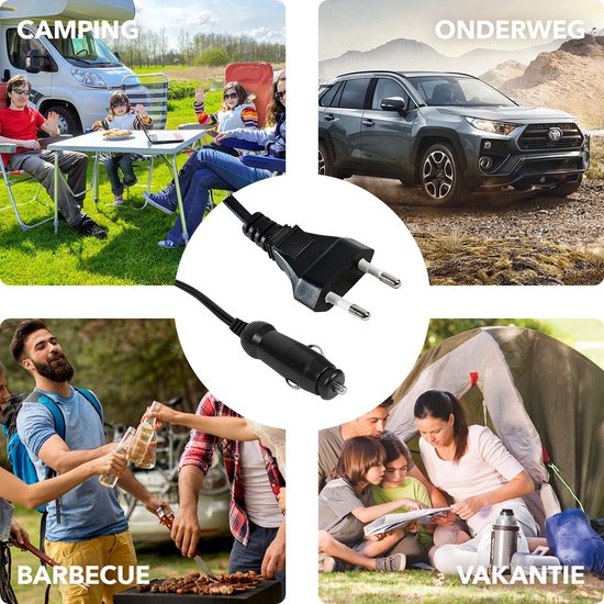 Brisby 40 Liter Elektrische Koelbox, Frigobox Deluxe met 12V, 220/230 Volt Aansluiting voor Auto en Camping - AC/DC - inclusief passieve koelbox - BLAUW van Brisby — afbeelding 4