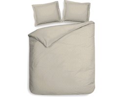 Heckettlane Punto Dekbedovertrek - Lits-jumeaux - Katoensatijn - 260x200-220cm - Natural