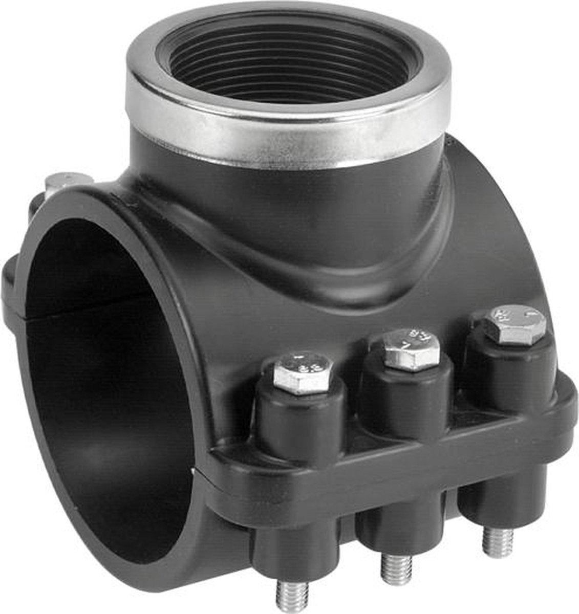 VDL aanboorzadel 1x binnendraad - 63 mm x 1" incl bouten en moeren