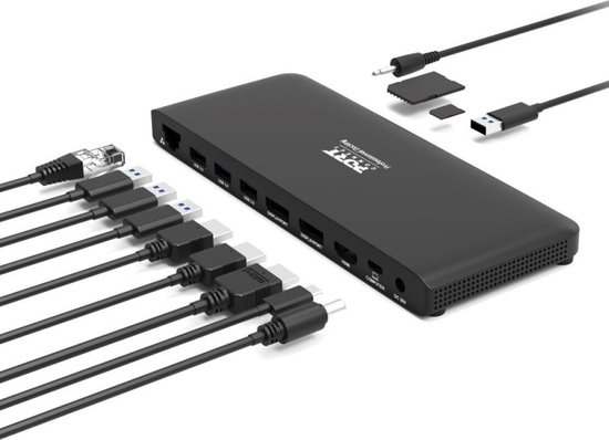 Port Designs 901910W-EU laptop dock & poortreplicator Bedraad USB 3.2 Gen 2 (3.1 Gen 2) Type-C Zwart