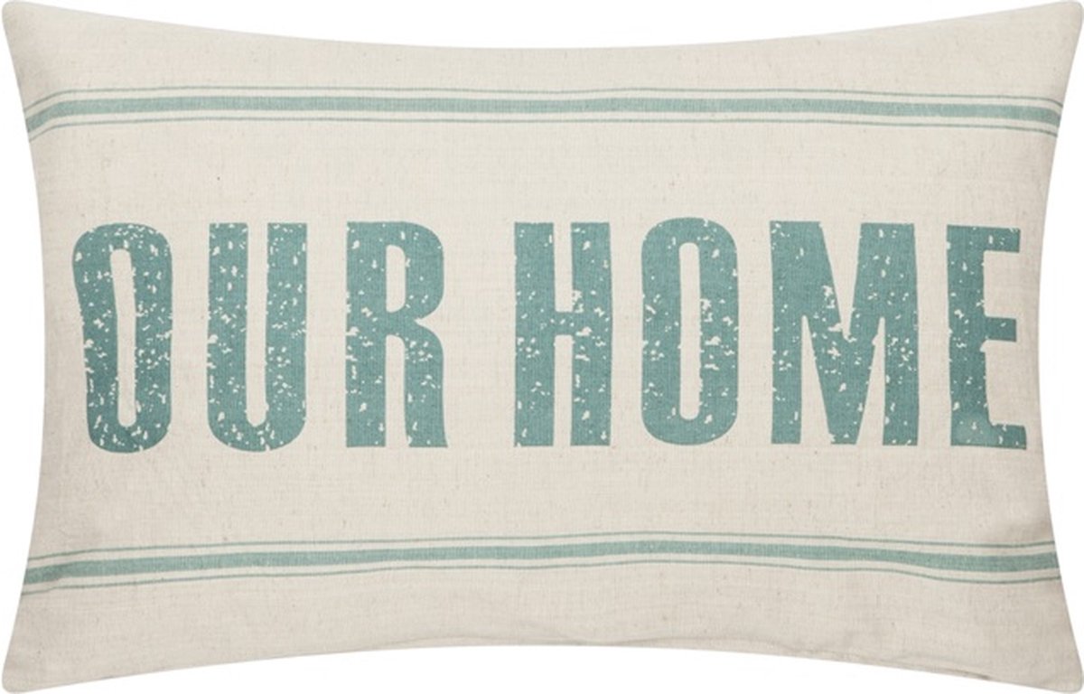 Linen & More Our Home Tet Groen Kussen | X 40 | Sierkussen Voor Woonkamer Of Slaapkamer