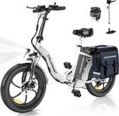 Bol.com Colorway BK6S Elektrische Fiets - 20*3.0 Inch Fat Tire City Commuter EBike met Afneembare 36V 15Ah Lithium Batterij - Op... aanbieding
