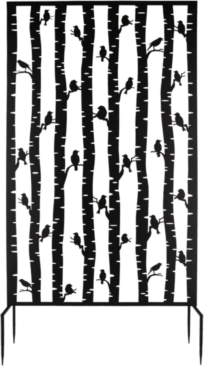 Esschert Design | Privéparaplu met vogelmotief | Ijzer | 186x100cm
