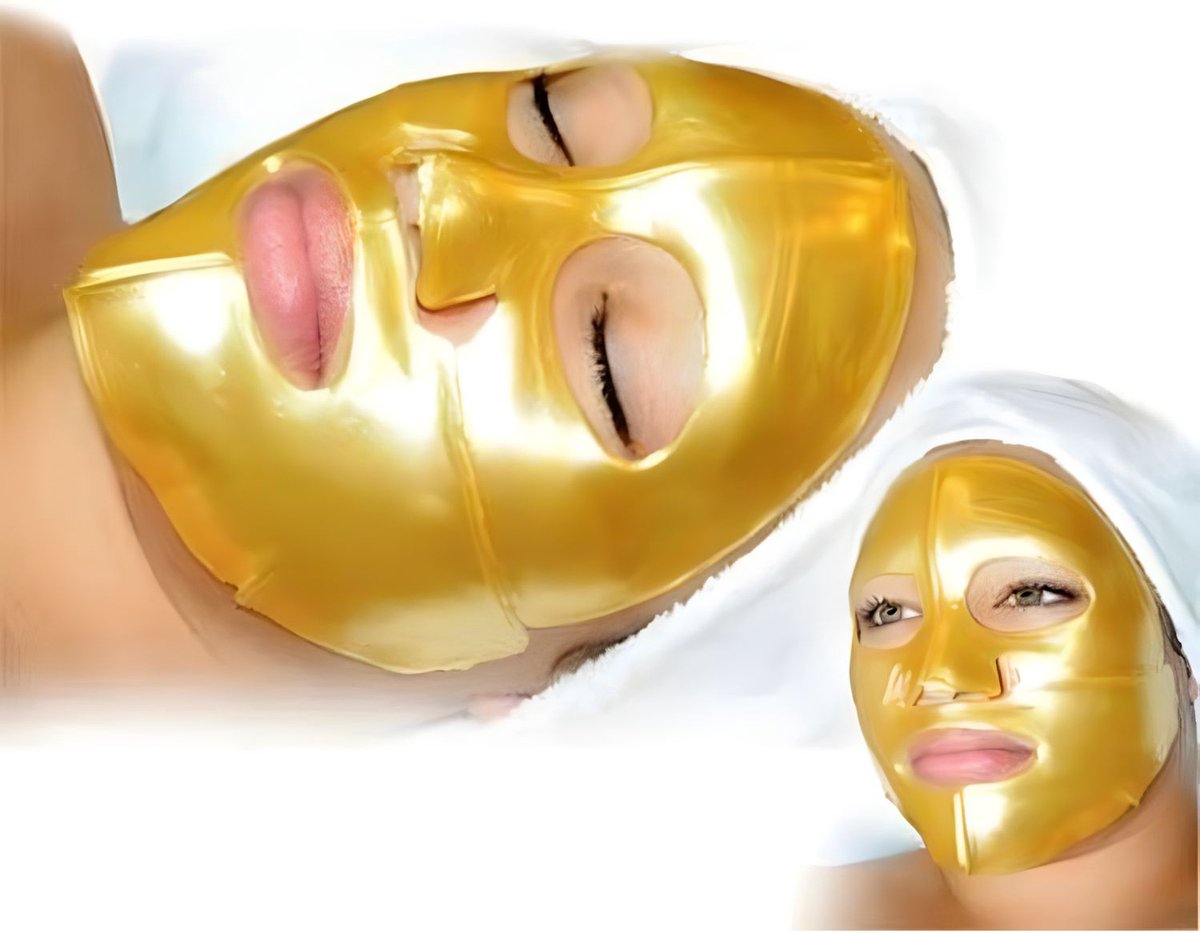 Gezichtsmasker - Collageen Masker Goud - Collageen Booster - 10 Stuks - Stapelkorting!! - Gold Bio Collageen - Gezichtsmasker Verzorging - Huidverzorging - Vernieuwd de Huidcellen - Exfoliërende Werking - Hydrateert - Op Voorraad