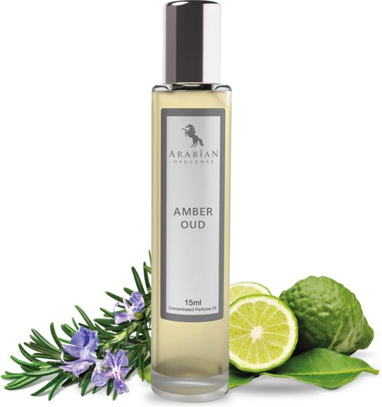 ARABIAN OPULENCE Unisex Parfum voor Heren & Dames AMBER OUD | Parfum Olie | Langhoudende Unisex Parfum voor Dames & Heren | Eau de Parfum voor meisjes en jongens | Houtige Oriëntaalse Geur | Roll-on Parfum Cadeauset | Unisex Geur, Reisformaat (15ml)