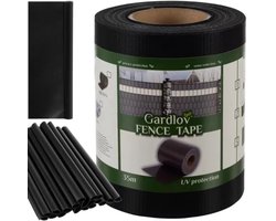 Gardlov Vlechtband Hekwerk - 19 cm x 35 m - UV-bestendig - Zwart