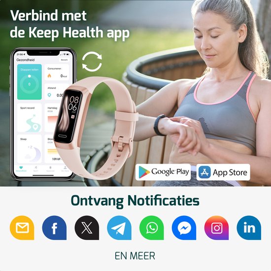 Slimme Ring, Realtime Gezondheidsmonitoring, Slaapbeheer, IP68 Waterdicht Magnetisch Opladen met APP voor QRing (Rosé goud