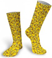 Grappige sokken met bad eenden - One size - Mannen en vrouwen - Eenden outfit - Geel - Humor - Cadeau