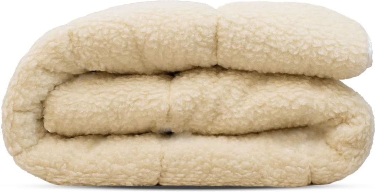 Topmerk wollen onderdeken (B-keuze) Hoogwaardige 100% wollen matrasoplegger. Heerlijk warm en zacht slapen op een luxe woltopper met klein schoonheidsfoutje 90x200 DUURZAMERE KEUZE.