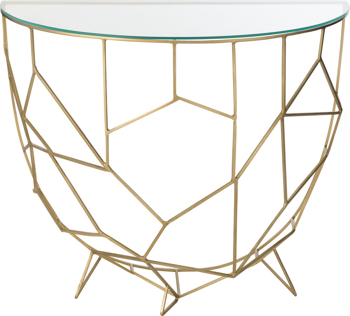 J-Line console Moza - metaal/glas - goud