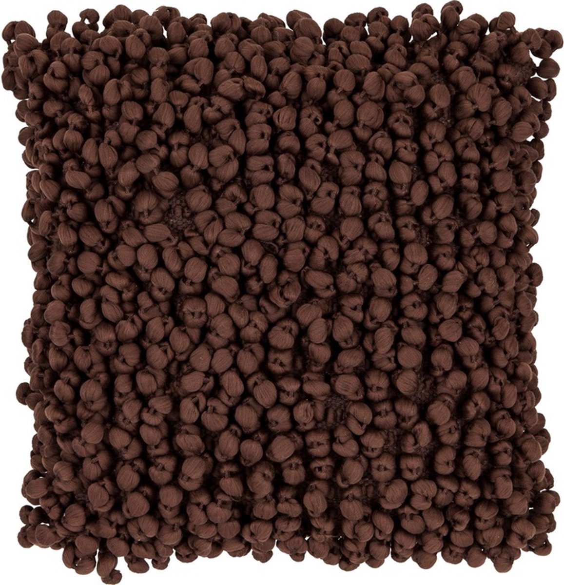 Linen & More Bergen Kussen Bruin | 45 X 45 | Sierkussen Voor Woonkamer Of Slaapkamer