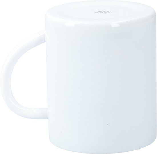 Tasse - Tasse à boire - Tasse à café - Tasse à thé - Acier inoxydable - Avec poignée - Tasse robuste - 200ML - Wit