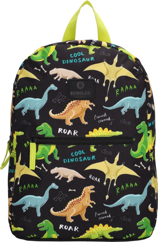 Foto: Beagles originals kids rugzak kinder rugtas school tas met tablet vak dinosaurus print