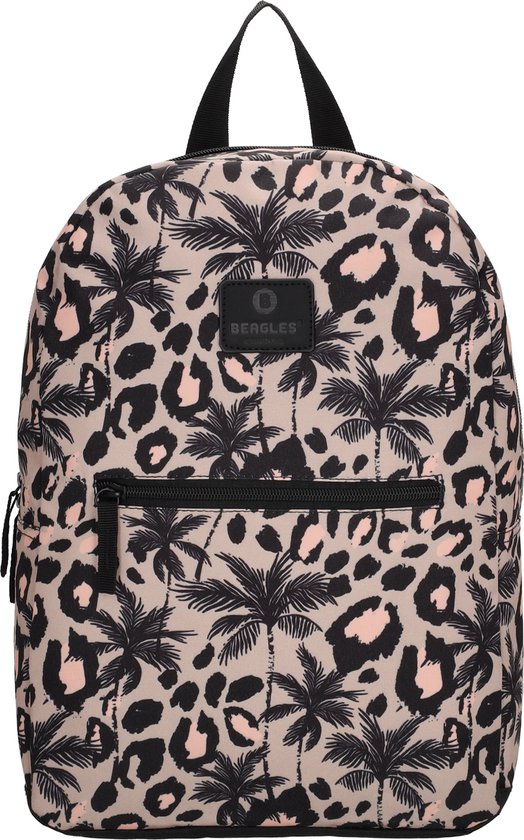 Beagles Originals Kids Rugzak Kinder Rugtas School Tas met Tablet vak - Luipaard Roze