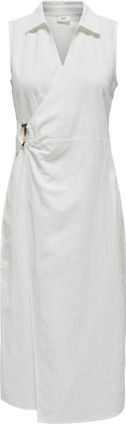 Jacqueline de Yong Jurk Jdypalma S/l Midi Wrap Dress Wvn 15324982 White Pepper Dames Maat - XXL