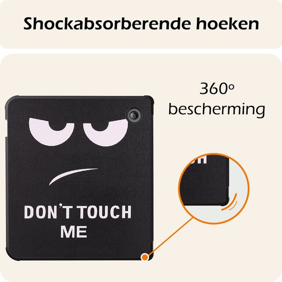 Hoesje Geschikt voor Kobo Libra Colour Hoes Book Case Trifold - Hoes Geschikt voor Kobo Libra Colour Hoesje Book Cover - Don't Touch Me van GCertigé — afbeelding 5