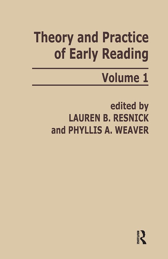 Theory and Practice of Early Reading - cover