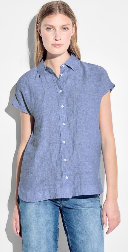 Blouse femme CECIL en lin chambray Blouse femme bleu chambray