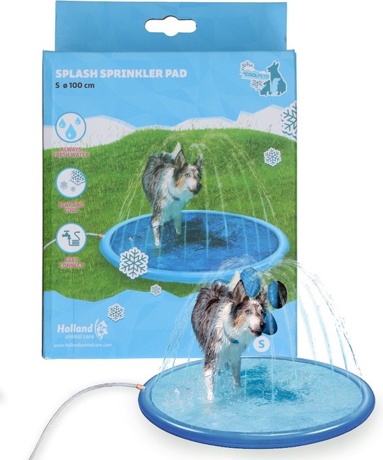 Coolpets Mat met Sprinklers – 100 cm – Met sproeiers – Hondendouche - Bad - Water - Speelgoed - Fontein - Verkoeling - Zwembad - Hond