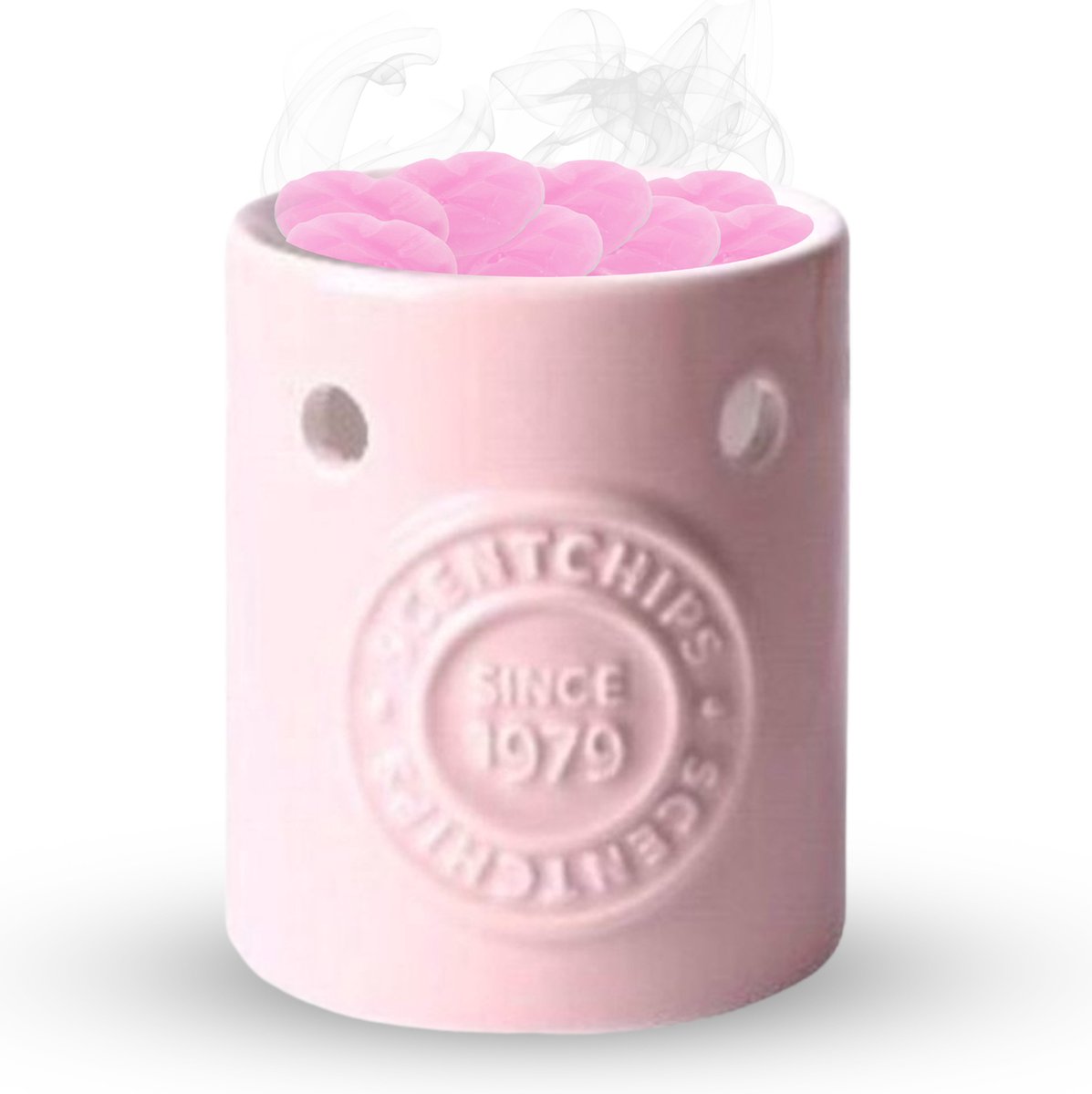 Scentchips® Regular Embossed Since 1979 – Geurbrander – Oliebrander – Wax Melts Brander – Aromabrander – Pink